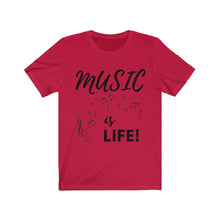 Load image into Gallery viewer, Music Is Life Unisex Short Sleeve Tee