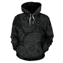 Load image into Gallery viewer, Dark Sugar Skull Hoodie