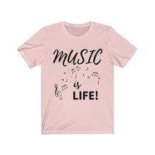 Load image into Gallery viewer, Music Is Life Unisex Short Sleeve Tee
