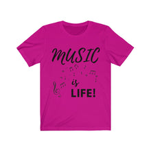 Load image into Gallery viewer, Music Is Life Unisex Short Sleeve Tee
