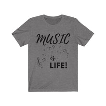 Load image into Gallery viewer, Music Is Life Unisex Short Sleeve Tee
