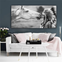 Load image into Gallery viewer, Native Indian with Horse Portrait

