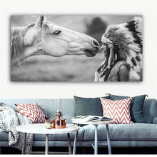 Load image into Gallery viewer, Native Indian with Horse Portrait
