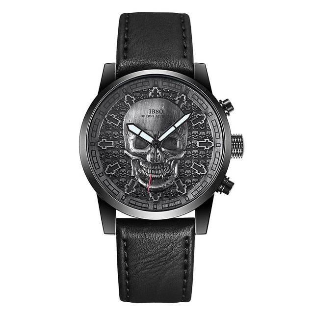 IBSO Men's Skull Punk Style Watch